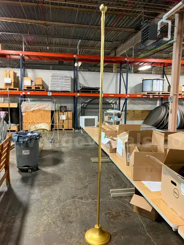 Flag Banner Poles & Bases lot of 7 Gold 8' Tall Event Furniture