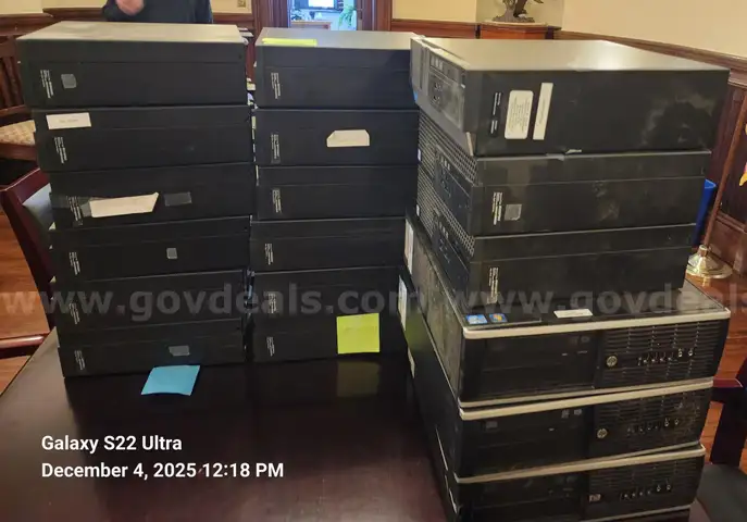 Retired computers, monitors and network switches