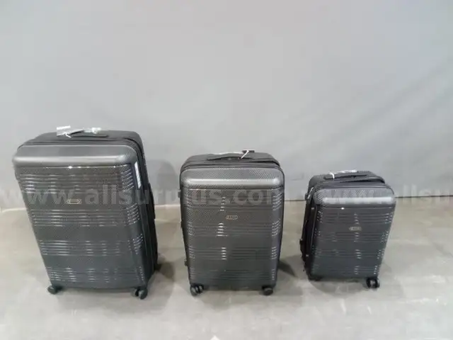 Onsite, Buy Now-Ginza Travel 3 Piece Luggage Sets with Spinner Wheels Tsa Lock Black-Non Refundable