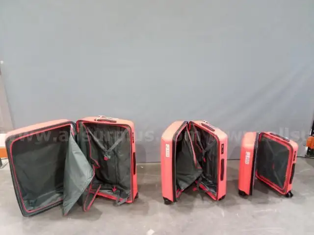 Onsite, Buy Now-Ginza Hardside Expandable Luggage Set with Spinner Wheels 3-Piece Set Red-Non Refundable