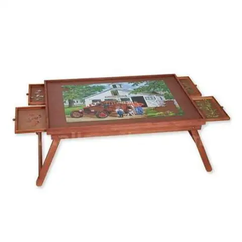 Onsite, Buy Now-Bits and Pieces 1000 Piece Jigsaw Puzzle Lounger Table w/ Legs & Cover-Non Refundable