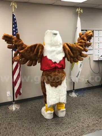 EDDIE EAGLE AND SCRUFF MASCOT OUTFITS