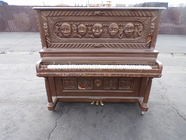 Vintage Vose & Sons Piano -Carved Wood