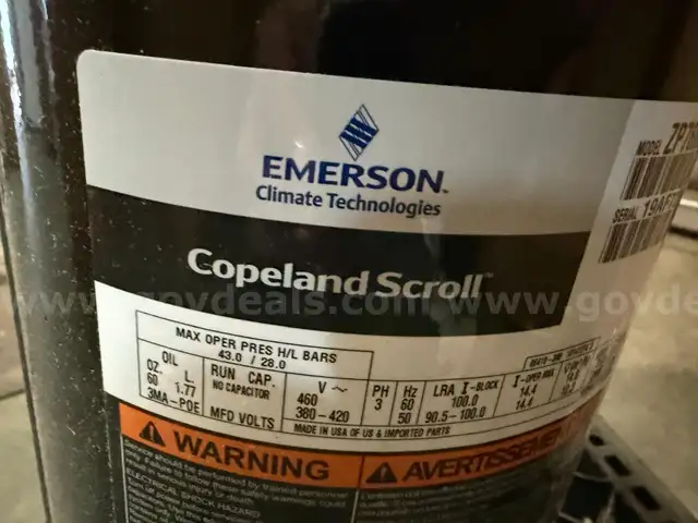 EMERSON CLIMATE TEGNOLOGIES COMPRESSOR