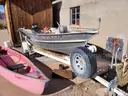 1977 14ft Aluminum VAB Boat w/ 25HP Mercury Outboard &#x26; Single-Axle Trailer