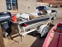 1977 14ft Aluminum VAB Boat w/ 25HP Mercury Outboard &#x26; Single-Axle Trailer