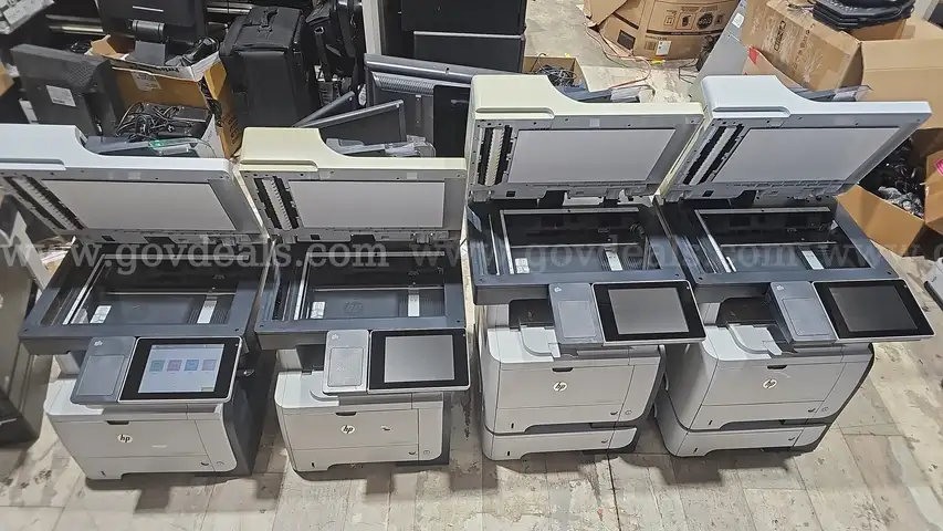 Bulk Office Printers – (4) HP LaserJet 500 MFP M525 | Power Tested | Clean Pull from Working Environment