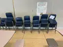 Lot of (21) Cafeteria Tables And Chairs