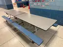 Lot of (21) Cafeteria Tables And Chairs