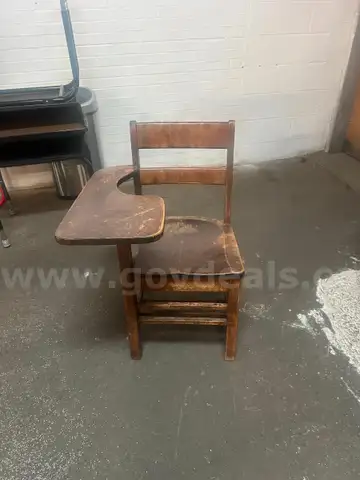 Vintage Wooden Student Desk