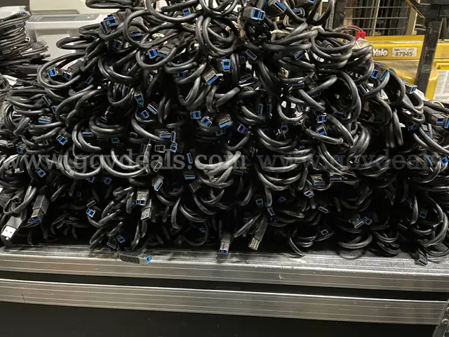 Lot of 150 USB 3.0 Type B Male-to-Male Cables – Used
