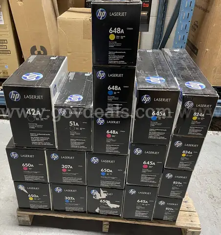 Lot of 18 HP Genuine Toner Cartridges – Mixed Models & Colors (New/Unused)