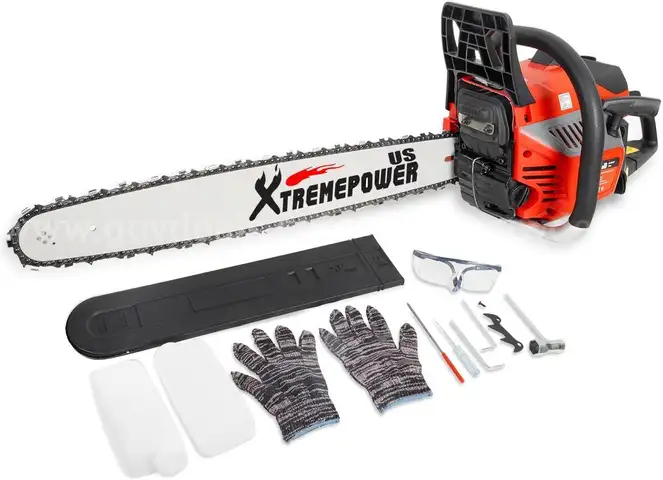 XtremepowerUS 22" Chainsaw 58cc Gas Engine Wood Cutting Aluminum Gasoline Gas 2-Stroke Chainsaw