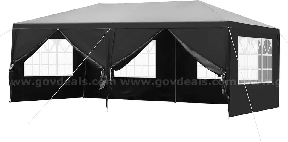 NEW - FREE SHIPPING 10x20 Black Outdoor Party Tent