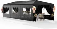 NEW - FREE SHIPPING 10x30 Black Outdoor Party Tent