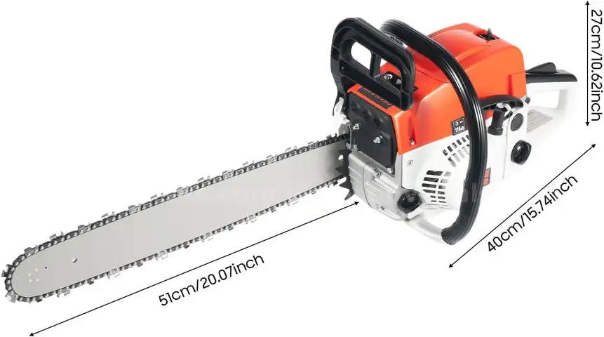 *NEW* 22 Inch, 52CC Single Cylinder Air-cooled 2 Stroke Engine Gasoline Chainsaw *Free Shipping*