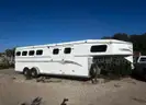 1988 Trails West 4 Horse Gooseneck Slant Trailer w/ Tack Room
