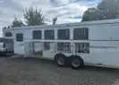 1988 Trails West 4 Horse Gooseneck Slant Trailer w/ Tack Room