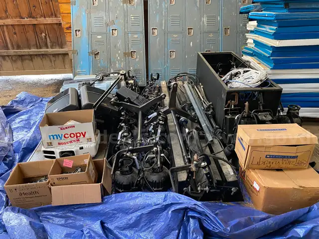 A Lot of AV Production Stage Lighting & Sound Equipment