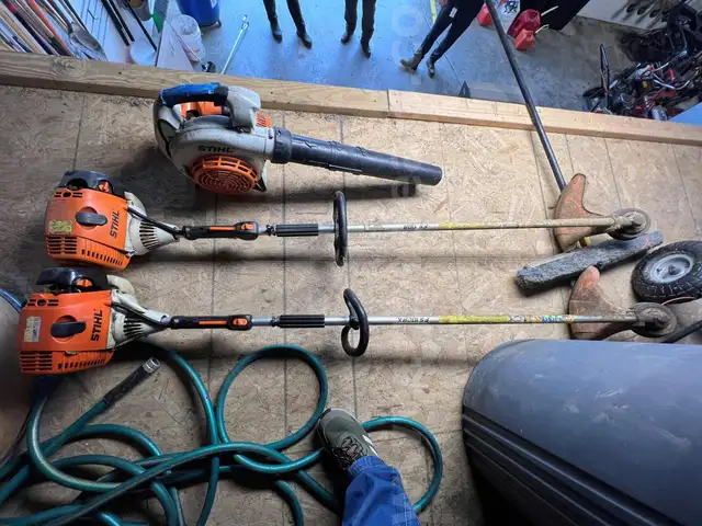 2 Stihl trimmers and Stihl Blower