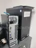 LOT OF - COMPUTER MONITORS, HOLDERS, COMPUTER TOWERS &#x26; KEYBOARDS