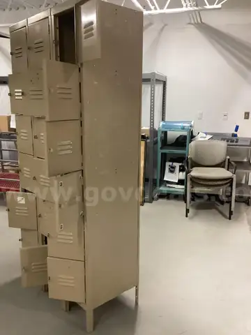 Industrial 18-Compartment Steel Locker Unit - 78"H x 36"W x 18"D - Heavy Duty