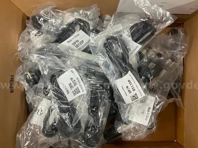 Bulk lot of 40 Genuine Dell 6ft AC Power Cords 05120P