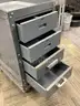 Vintage Industrial 4-Drawer Steel Machinist Cart - 38"H