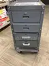 Vintage Industrial 4-Drawer Steel Machinist Cart - 38"H