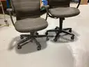 Set of 2 Professional Task Chairs – Modern Checkered Pattern