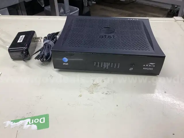 ARRIS NVG595 AT&T Fiber Gateway Modem & Wi-Fi Router - 4-Port Gigabit