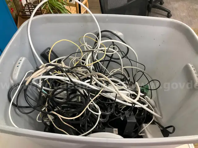 Bulk Lot of Assorted Cables, Power Bricks, and PC Accessories