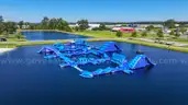 190' x 120' inflatable obstacle course for water