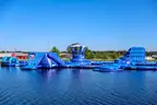 190' x 120' inflatable obstacle course for water