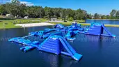 190' x 120' inflatable obstacle course for water