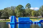 190' x 120' inflatable obstacle course for water