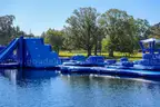 190' x 120' inflatable obstacle course for water
