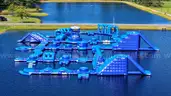 190' x 120' inflatable obstacle course for water