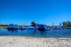 190' x 120' inflatable obstacle course for water