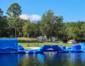 190' x 120' inflatable obstacle course for water