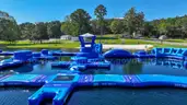 190' x 120' inflatable obstacle course for water