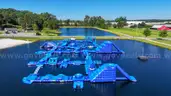190' x 120' inflatable obstacle course for water