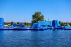190' x 120' inflatable obstacle course for water