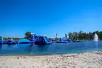 190' x 120' inflatable obstacle course for water
