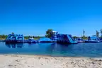190' x 120' inflatable obstacle course for water