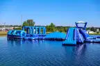 190' x 120' inflatable obstacle course for water