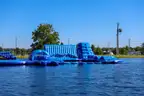 190' x 120' inflatable obstacle course for water