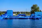 190' x 120' inflatable obstacle course for water