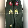 US Army Staff Sergeant Uniform Jacket AIRBORNE Patch COLOR GREEN BY P.X.CUSTOM