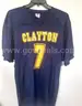 Vintage All Sports America Football Jersey #7 CLAYTON Men Size Medium Color Blue